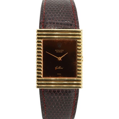 Lot 352 - A gentlemen's 18ct gold Rolex Cellini mechanical strap watch, c.1970s