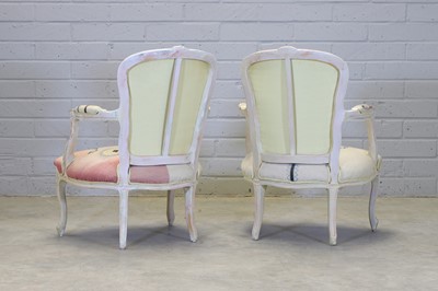 Lot 99 - A pair of Louis XV armchairs