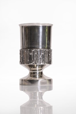 Lot 224 - A silver commemorative goblet