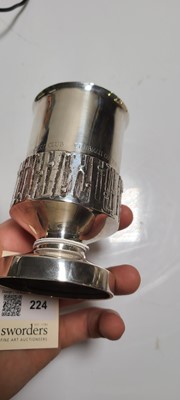 Lot 224 - A silver commemorative goblet
