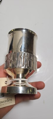 Lot 224 - A silver commemorative goblet