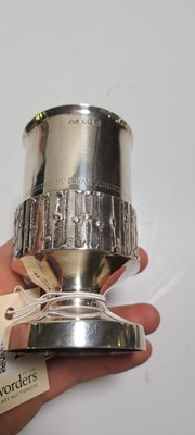 Lot 224 - A silver commemorative goblet
