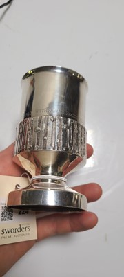 Lot 224 - A silver commemorative goblet