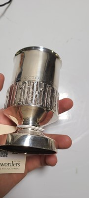 Lot 224 - A silver commemorative goblet