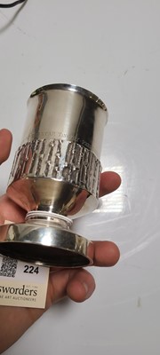 Lot 224 - A silver commemorative goblet