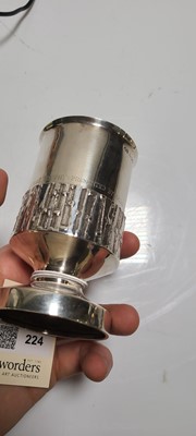 Lot 224 - A silver commemorative goblet
