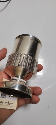 Lot 224 - A silver commemorative goblet