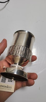 Lot 224 - A silver commemorative goblet