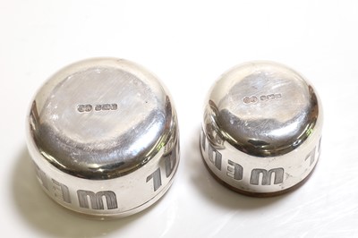 Lot 222 - Two silver commemorative pill boxes