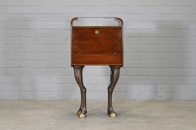 Lot 248 - An Italian walnut and brass-mounted drinks cabinet