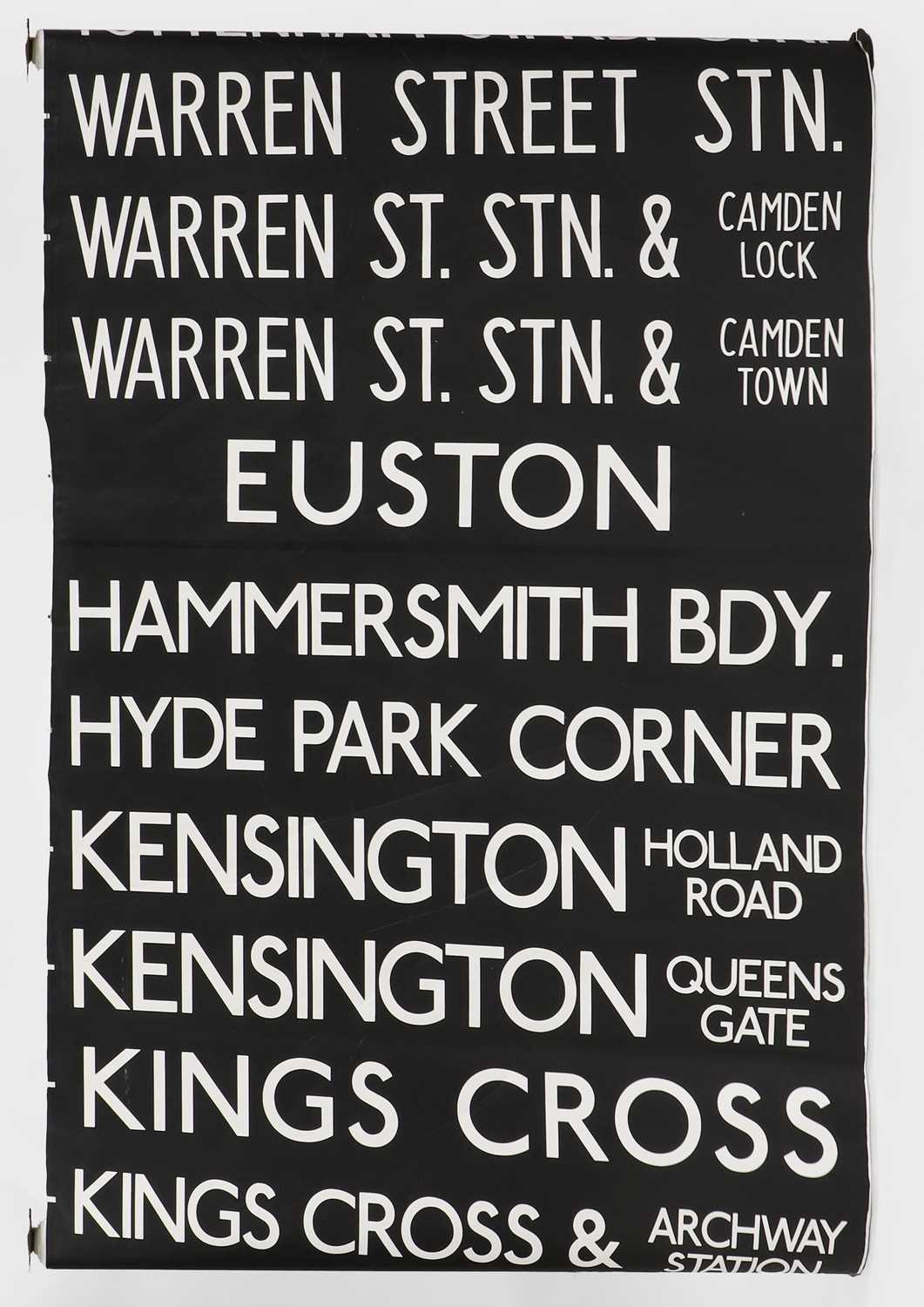 Lot 245 - A London Bus destination blind