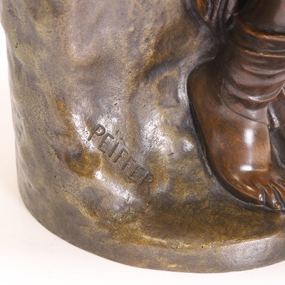 Lot 172 - A patinated bronze figure of a seated nude