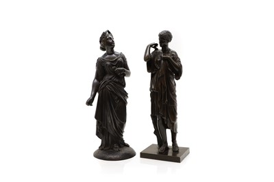 Lot 359 - Two classical style bronzes