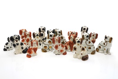 Lot 223 - A group of Staffordshire spaniel dogs