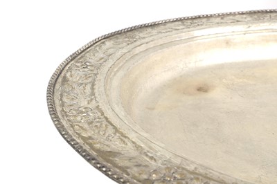Lot 65 - A large silver plated dish and cover