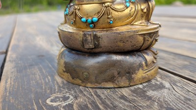 Lot 125 - A gilt-bronze bodhisattva