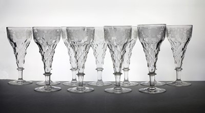 Lot 261 - A collection of wine glasses