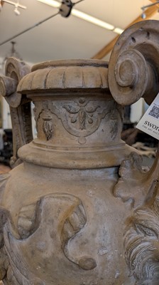 Lot 39 - A neoclassical terracotta urn by Jean Garouste