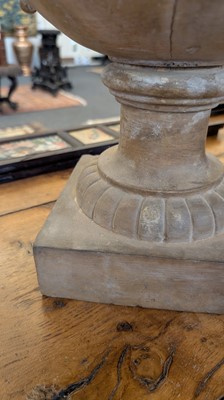 Lot 39 - A neoclassical terracotta urn by Jean Garouste