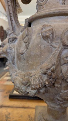 Lot 39 - A neoclassical terracotta urn by Jean Garouste