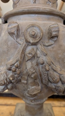 Lot 39 - A neoclassical terracotta urn by Jean Garouste