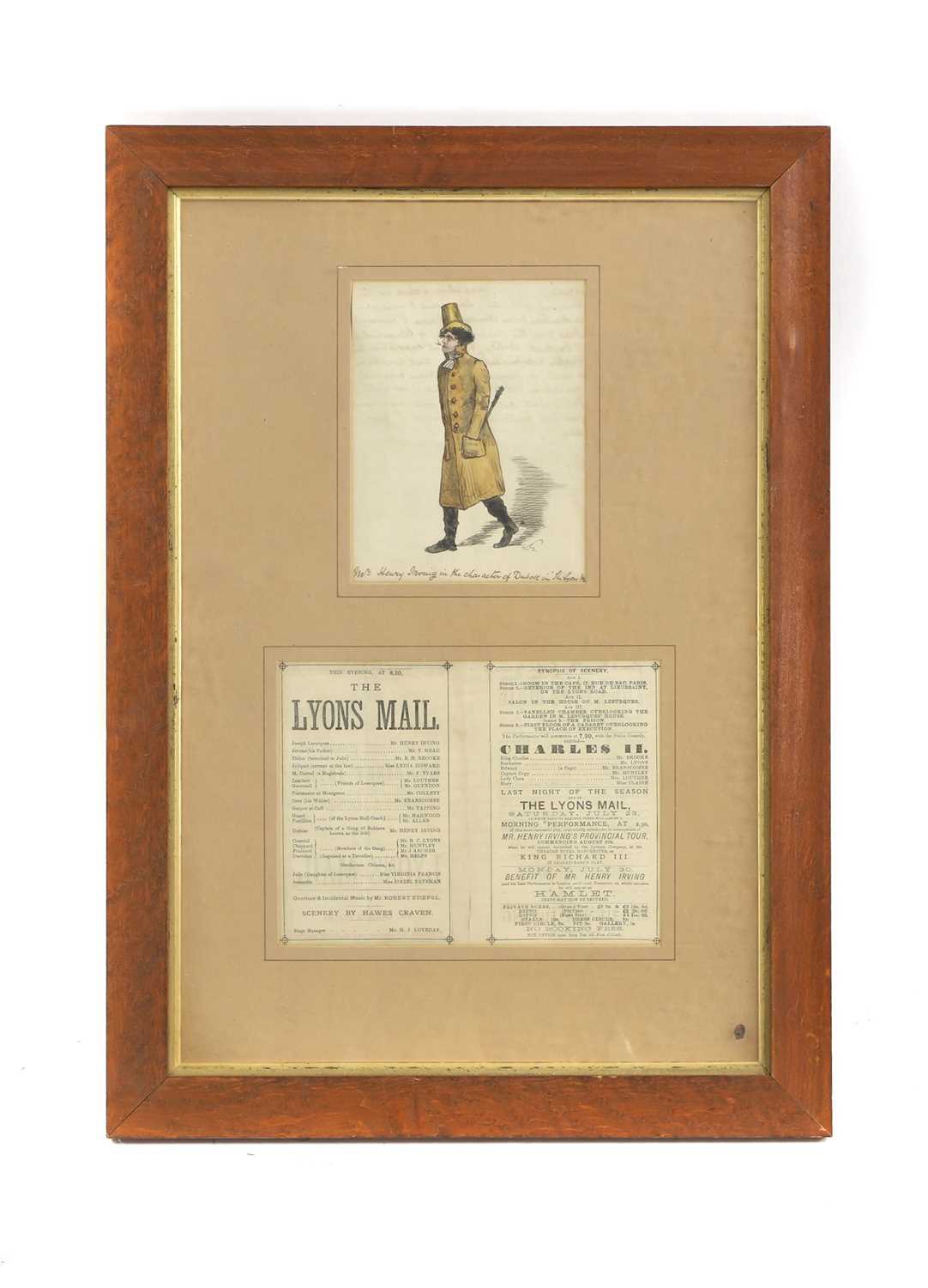 Lot 187 - A watercolour caricature Sir Henry Irving