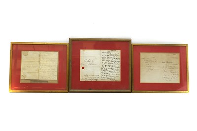 Lot 166 - Four theatrical letters relating to Mr Garrick and Siddons