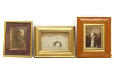 Lot 162 - 'A Lock of Sir Henry Irving's hair cut by George Fox'