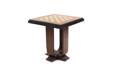 Lot 501 - An Art Deco rosewood and maple chess table