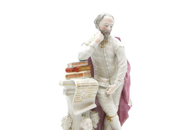 Lot 153 - A Derby porcelain figure of William Shakespeare