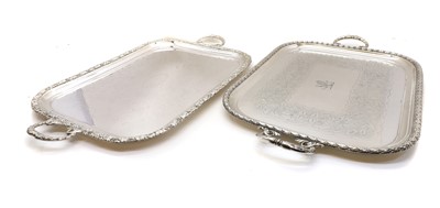 Lot 78 - Two silver plated trays