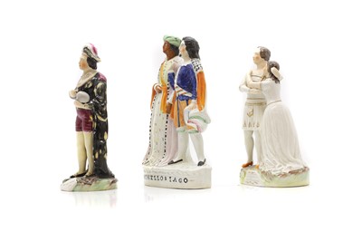 Lot 152 - A collection of Staffordshire pottery Shakespearean theatrical figures