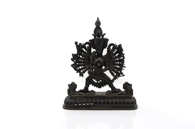 Lot 222 - A sino-Tibetan bronze Buddhist sculpture