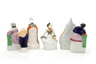 Lot 145 - A collection of Staffordshire pottery theatrical figures