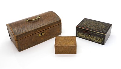 Lot 313 - A boullework correspondence box