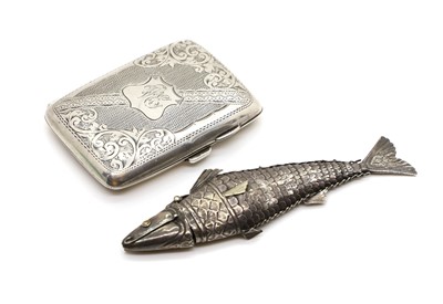 Lot 80 - A silver articulated fish