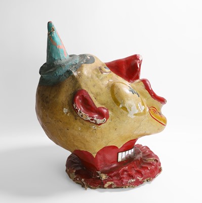 Lot 169 - A papier mâché clown's head