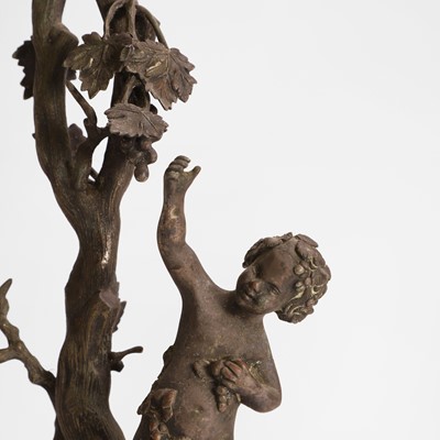 Lot 158 - A silvered-bronze centrepiece