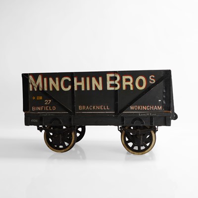 Lot 240 - Two scratch-built wood and painted railway wagons