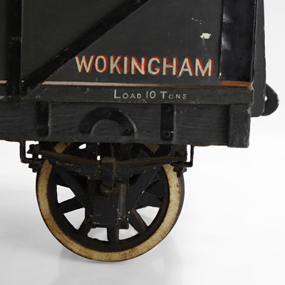 Lot 240 - Two scratch-built wood and painted railway wagons