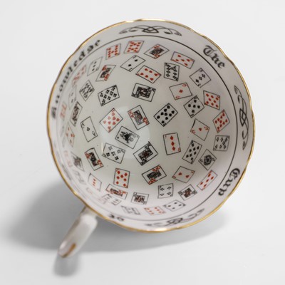 Lot 168 - A fortune teller's tea-leaf divination cup and saucer