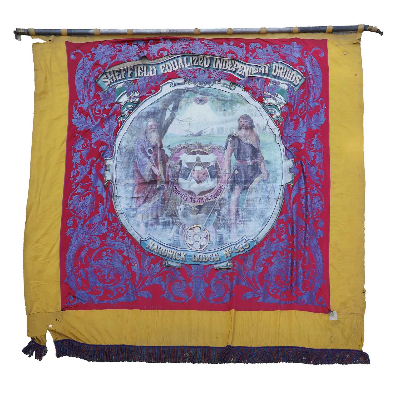 Lot 238 - A 'Sheffield Equalized Independent Druids' marching banner