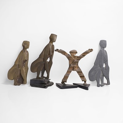 Lot 389 - Four unusual brutalist-style sculptures