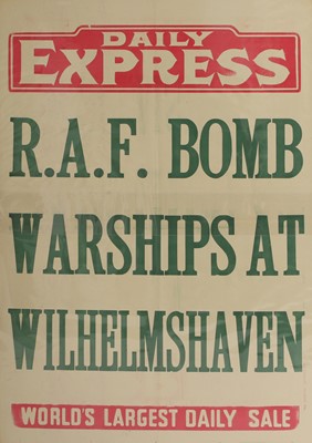 Lot 225 - Second World War newspaper advertising posters