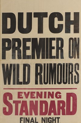 Lot 225 - Second World War newspaper advertising posters