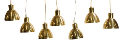 Lot 290 - A set of seven 'T618' or 'Flora' pendant lights