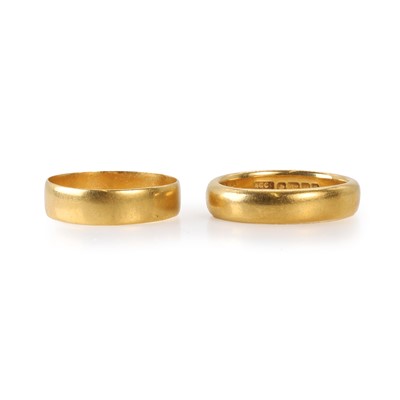 Lot 273 - Two 22ct gold wedding rings