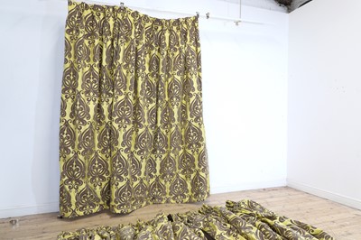 Lot 459 - Two pairs of silk lined curtains