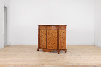 Lot 433 - A George III satinwood, rosewood and marquetry side cabinet