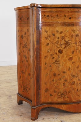 Lot 433 - A George III satinwood, rosewood and marquetry side cabinet